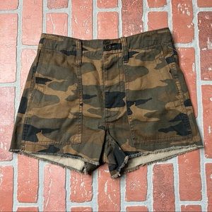 Madewell Griff Fatigue Camo Shorts NWOT